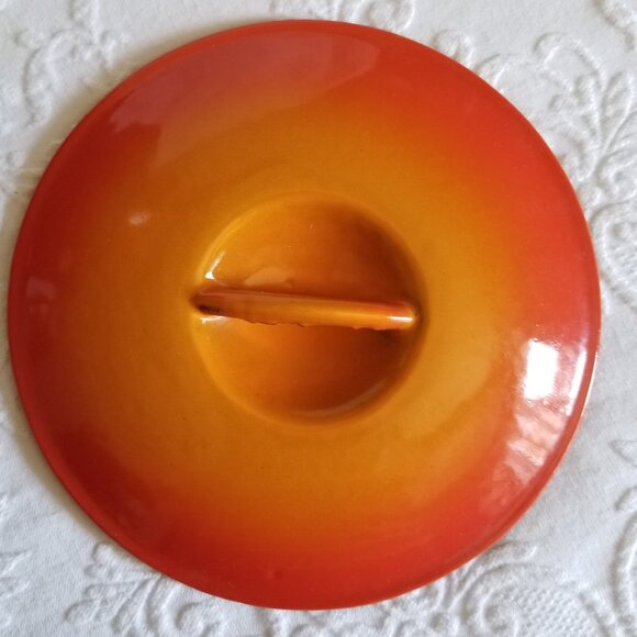 Le Creuset Fondue Pot Enamel Cast Iron With Base Vintage - Picture 8 of 9